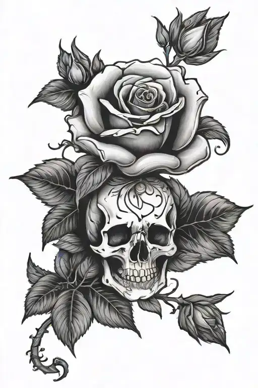 Rose With Skull