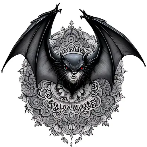 Bat Wings With Mandala