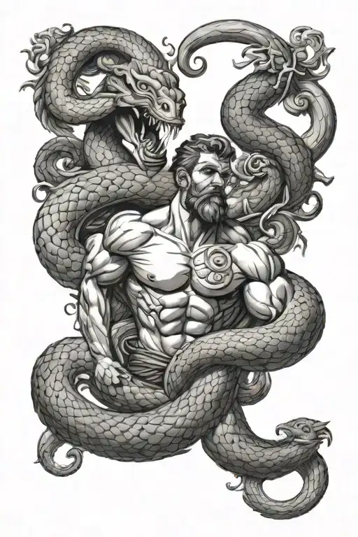 Hercules Vs Snake Achelous