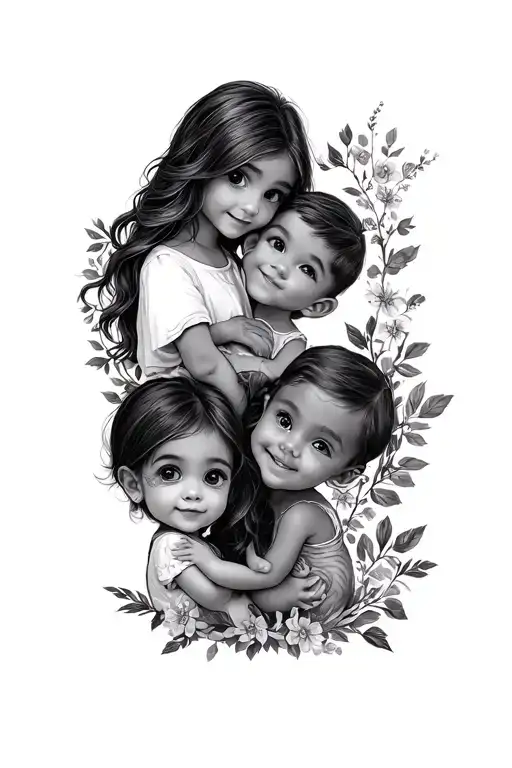 Family Of 4 Kids Name