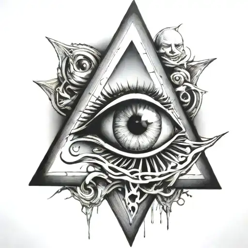 Triangle With A Creepy Eye Inside