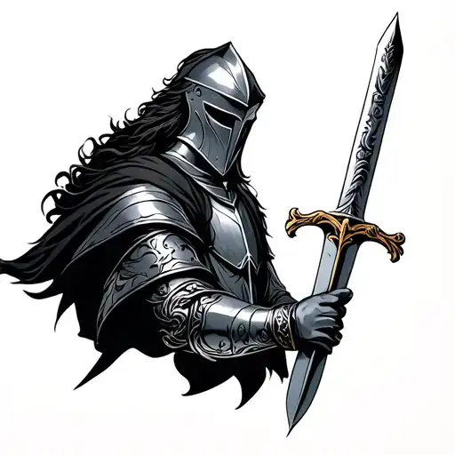 Knight With Medieval Sword