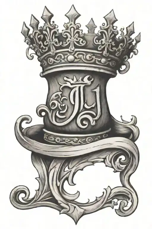 Letter J And A King's Crown