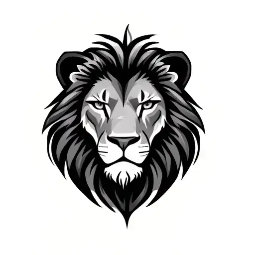 Minimalist Lion Head