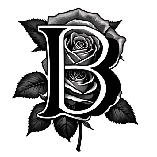 Rose With The Letter B