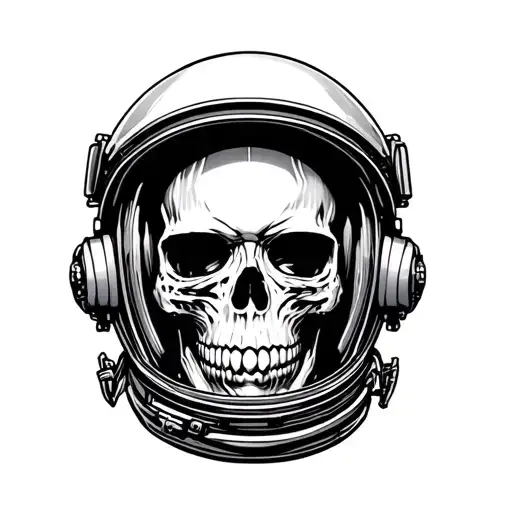 Abstract Skull Astronaut Helmet