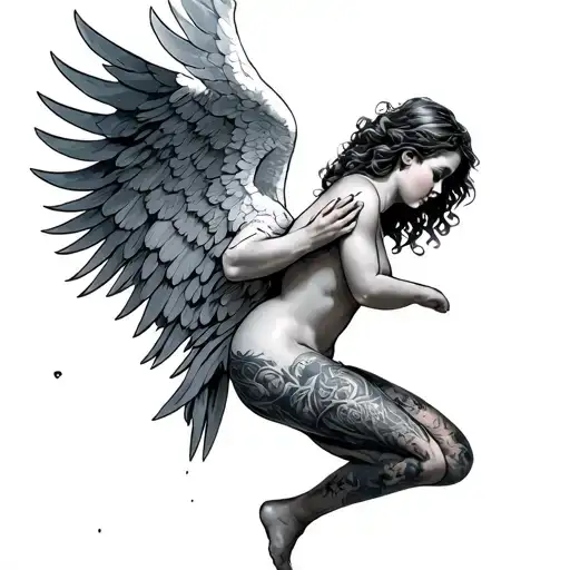 Here Falling Angel Holding