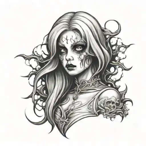 Creepy Girl Halloween Ghost