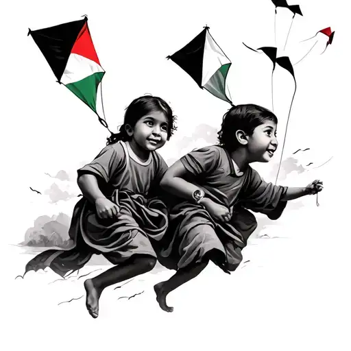 Palestine Children Flying Kites