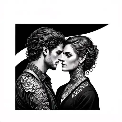 Masculine Nature Tattoo For Man About Wife