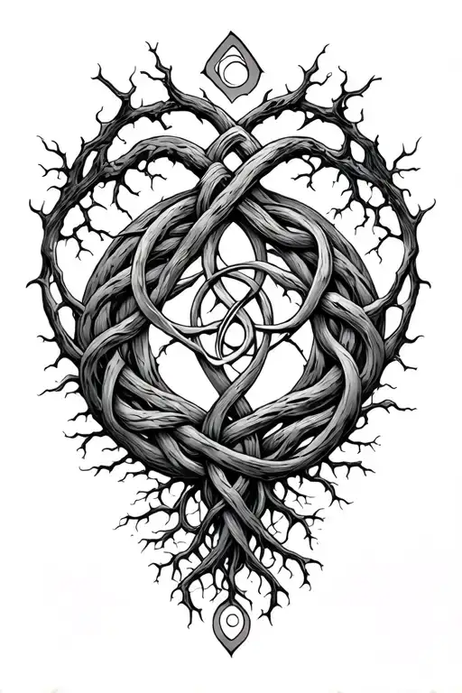Yggdrasil With Knot Intertwined