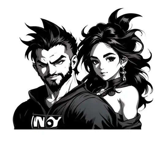 Father And Hija Bragon Ball Z Tatto