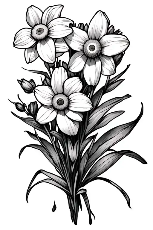 Daffodil And Daisy Bouquet