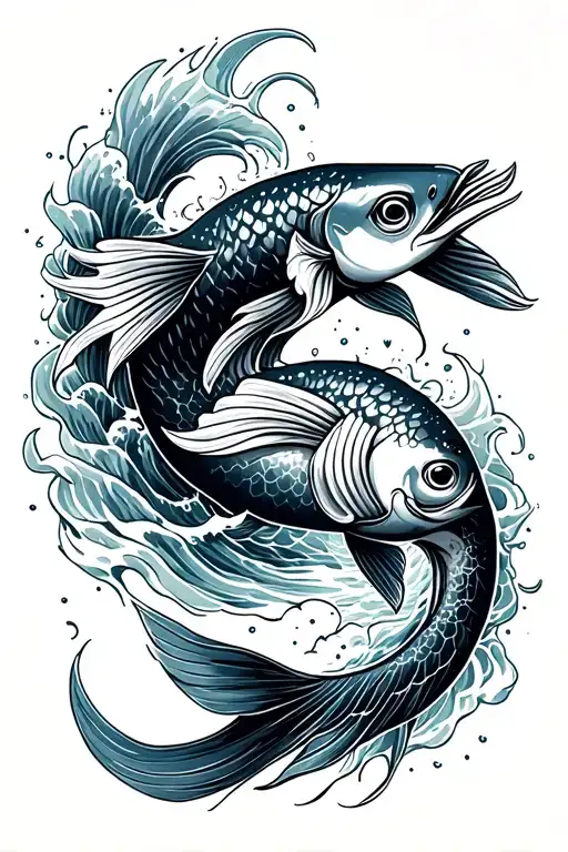 Pisces Zodiac And Waves Crashing