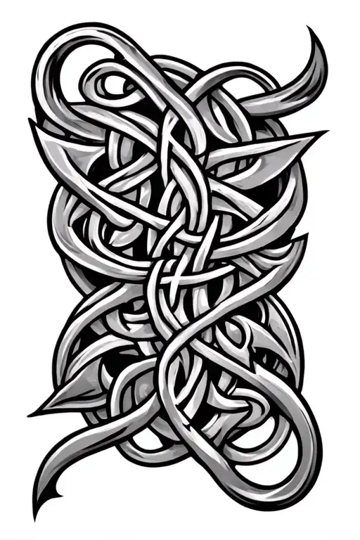 Celtic And Tribal Tattoo Simple Arm Sleeve