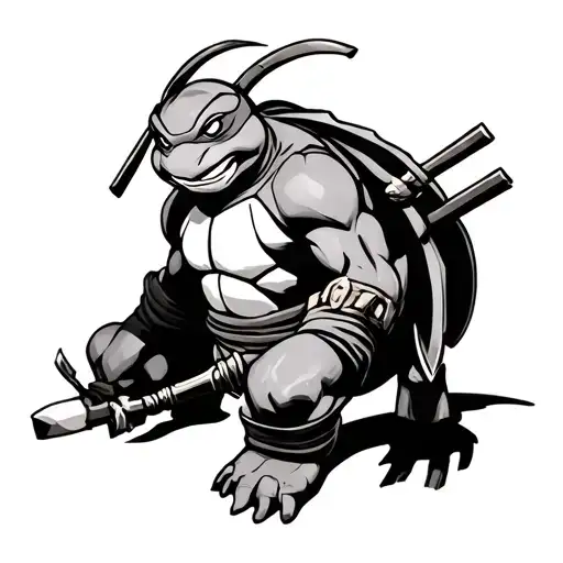 A Ninja Turtle Angry