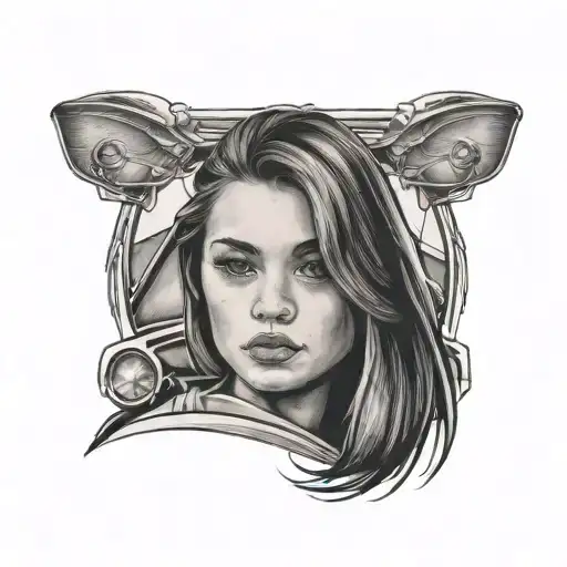 Young Daughter In Car