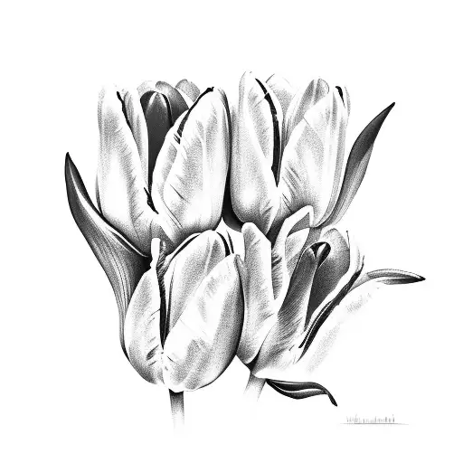 3 Black Tulips With Lam Lam