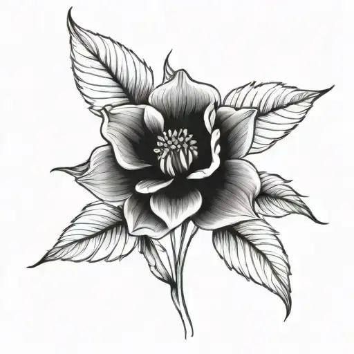 Delicate Dark Flower For