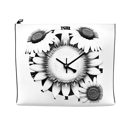 Clock Sleeve With Daisy And Clouds