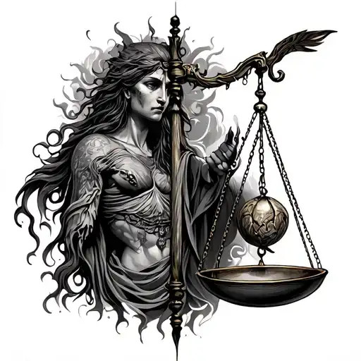 Libra Scale Good Versus Evil