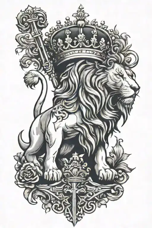 Lion Cross Crown