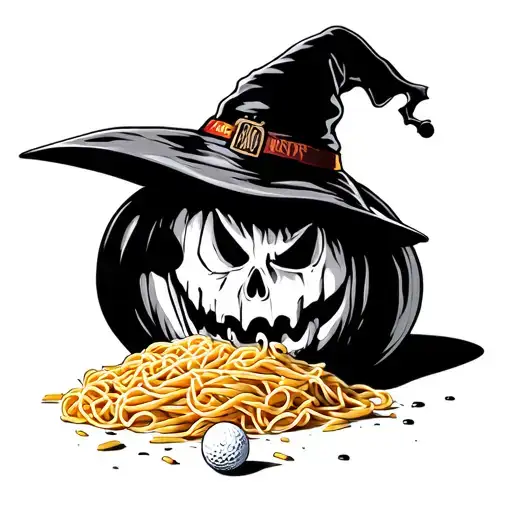 Golf Pasta Halloween Scene