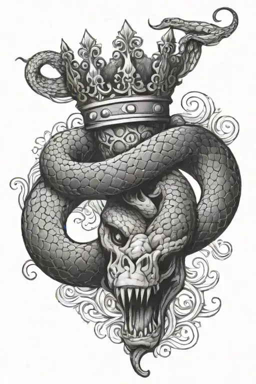 Snake Crawling Crown Hanging