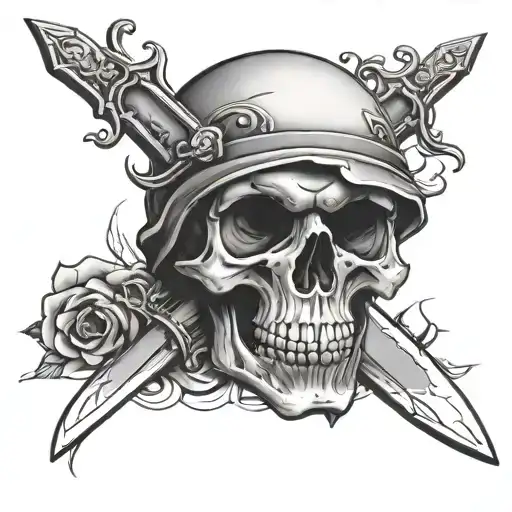 Skull And Knife