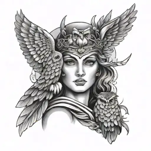 Athena With A Owl