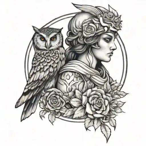 Athena With A Owl