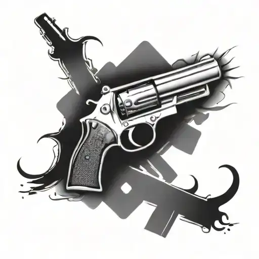 Create A Sleeve Tattoo Featuring Gun Silhouettes