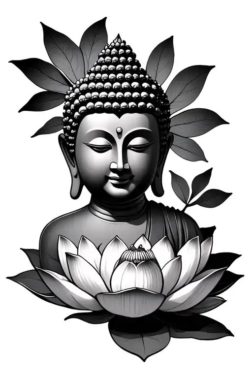 Buddha On Lotus Flower