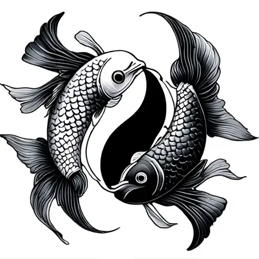 Koi Fish Ying Yang