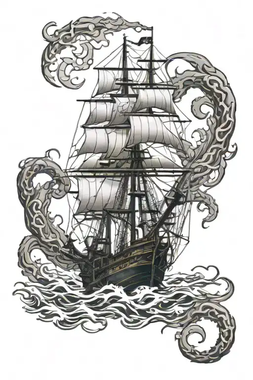 Kraken Fighting Ship Sleeve