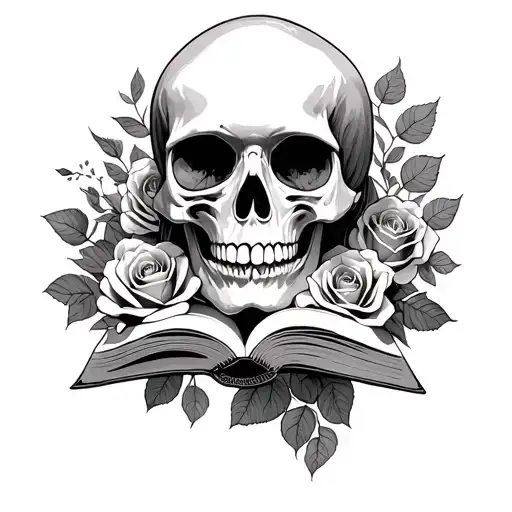 Female Skull Roses Book