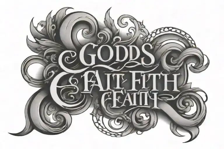 Gods Faith Written In Script