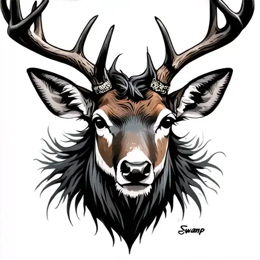 Swamp Deer Head