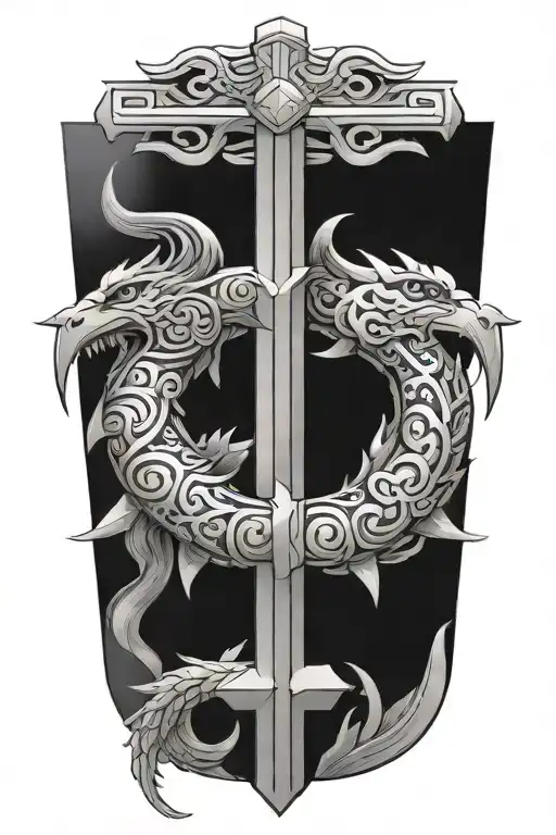 Cross With Quetzalcoatl Wrapping