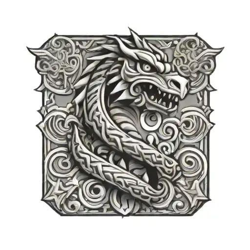 Cross With Quetzalcoatl Wrapping