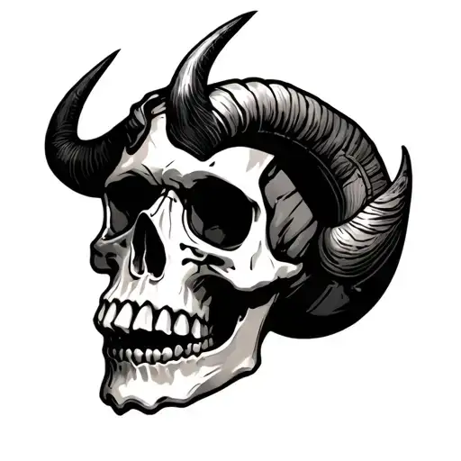 Skull With Horns
