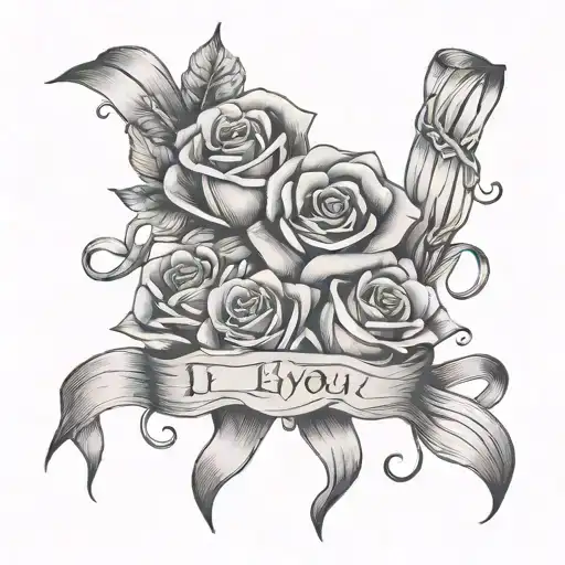 Caroline Dalilah Olivia I Love You You Make Me Whole Ribbons With Roses And Hearts