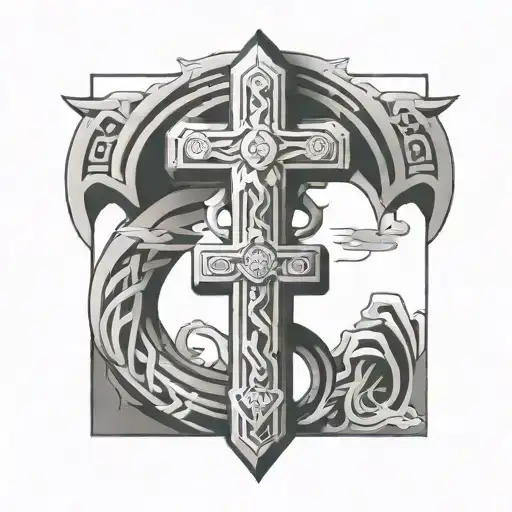 Cross With Quetzalcoatl Wrapping