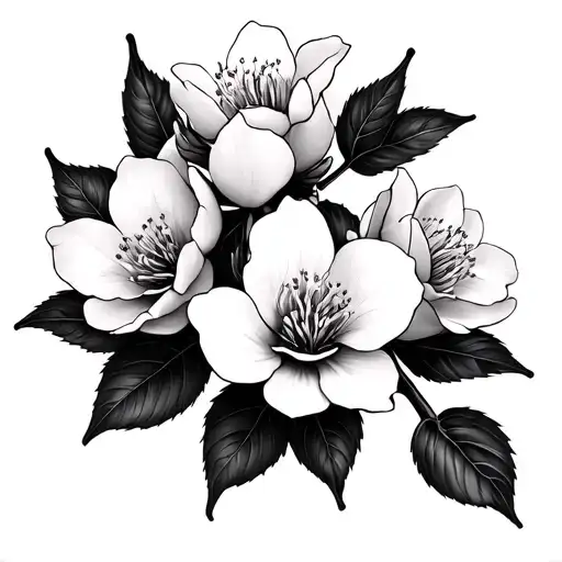 3 Gothic Cherry Blossoms