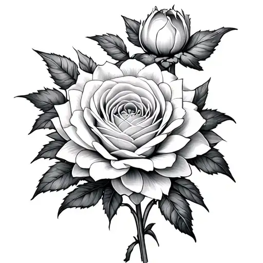 Chrysanthemum And Rose