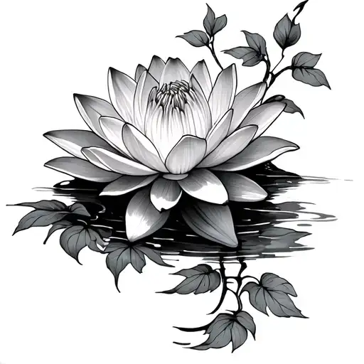 Water Lilly And Vines