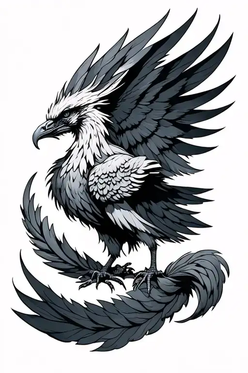 Phoenix With Tail Wrapped