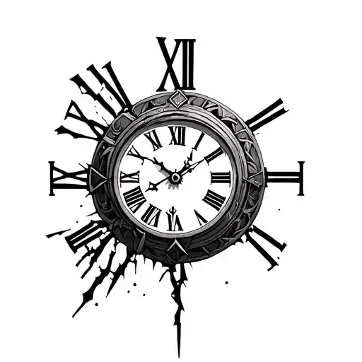 Broken Roman Numeral Clock