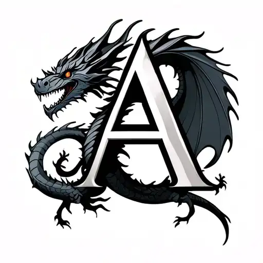 Dragon And Letter A