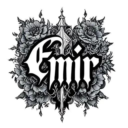 The Word 'Emir' In Goth Style